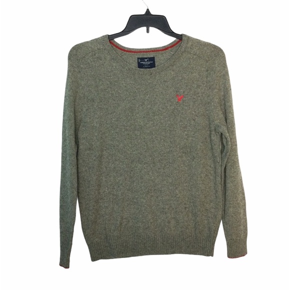 American Eagle Outfitters M Medium 38 - 40 Sweater Light Brown Crewneck Wool NEW - Picture 3 of 8